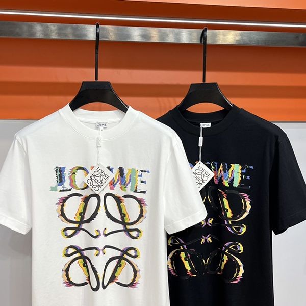 一目惚れ♪ ロエベ アナグラム ロゴ コットン Tシャツ 偽物 lom23500
